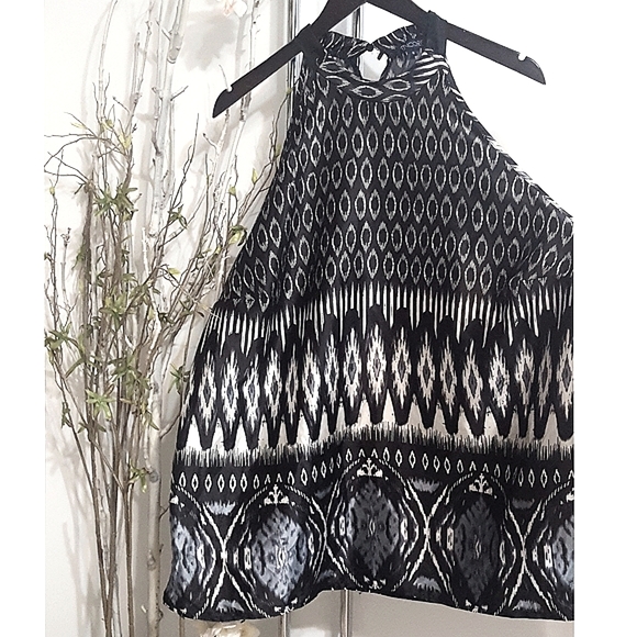 Encore🖤Large Black Long Halter Sleeveless Top/Dress - Picture 2 of 6